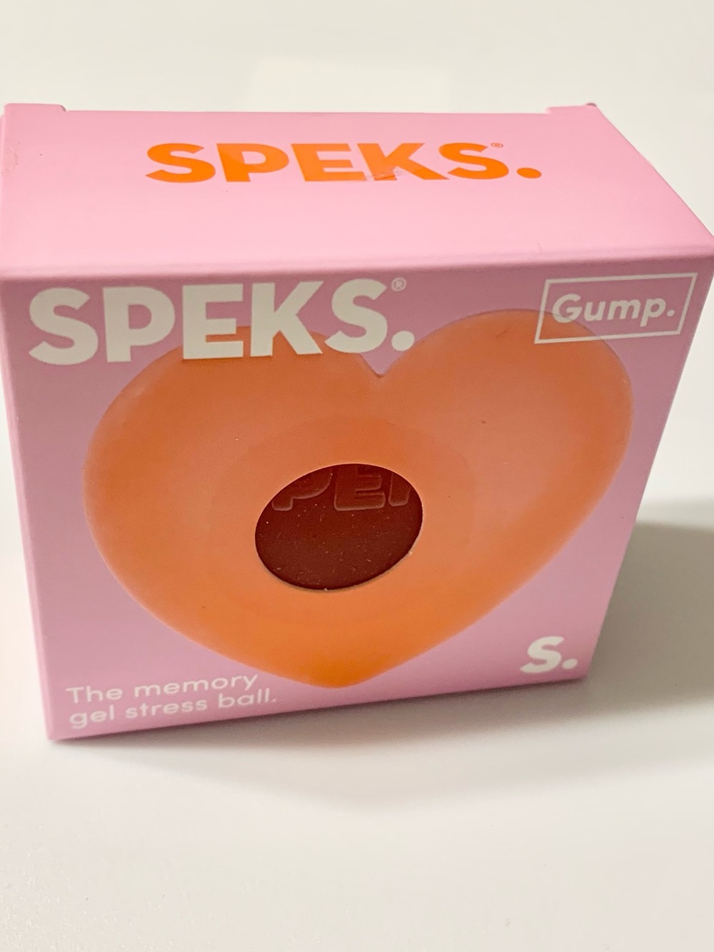 Speks Gump Heart Squishy Gel Stress Ball Fidget Toy NEW
